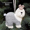 Hand painted Old English Sheepdog with a Balloon ornament.
